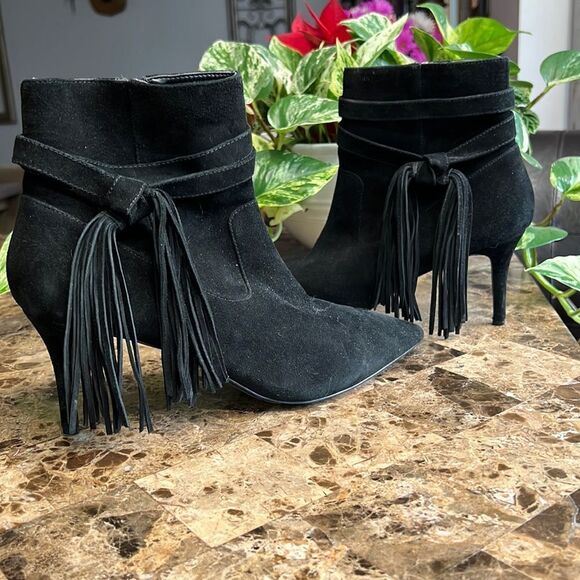 Charles Jourdan FERRIS Fringe Bootie - Picture 1 of 11